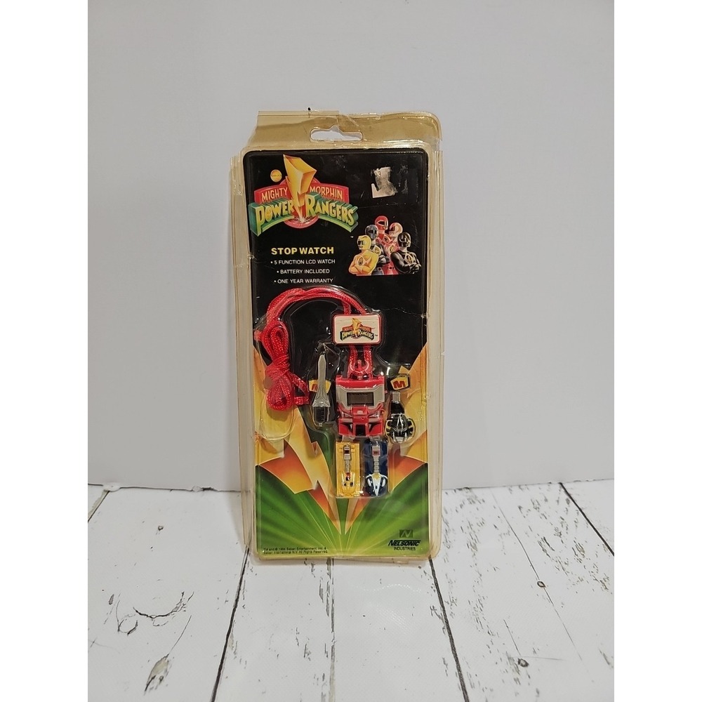 Vintage 1994 MMPR Mighty Morphin Power Rangers Megazord Stop Watch ~ Brand New